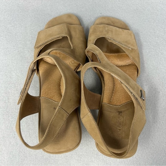 Beautifeel Tan Suede Wedge Slingback Square Toe Comfort Sandals Size EU 37/US 6 - Picture 10 of 16